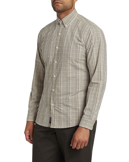 Noah NYC Gray Check Cotton Shirt for men