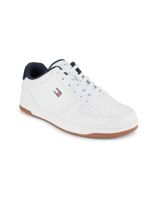 Tommy Hilfiger White Perforated Sneakers for men