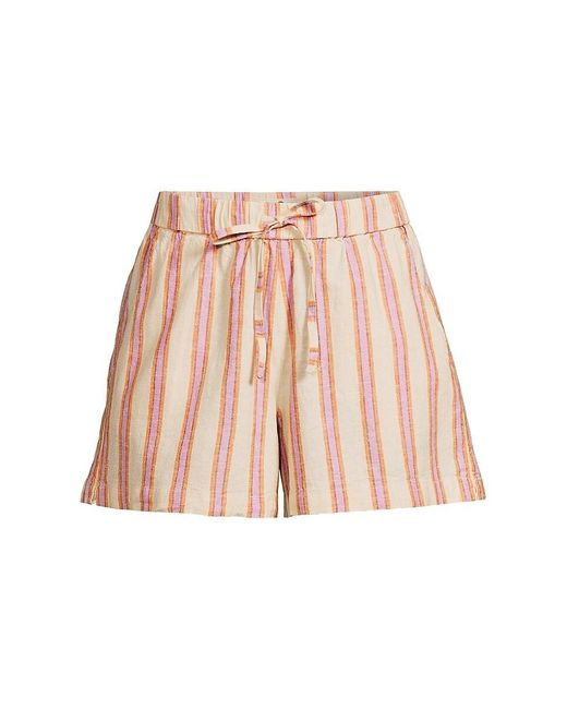 Marine Layer Pink Striped Drawstring Shorts