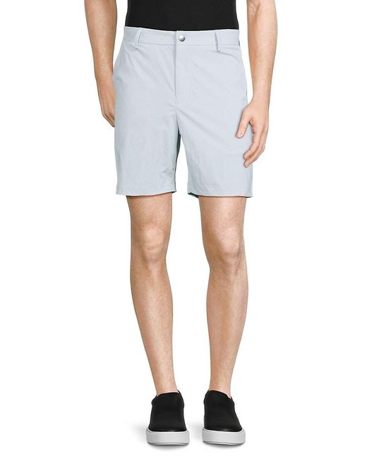 Onia Blue Four Way Stretch Flat Front Shorts for men