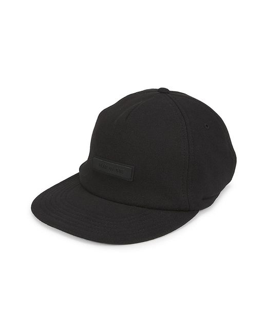 Fear Of God Black Logo Knit Fleece Baseball Cap for men