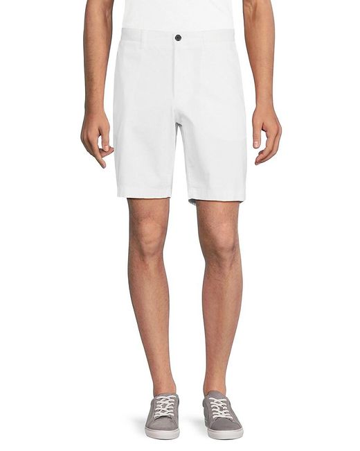 Theory White Zaine Solid Shorts for men