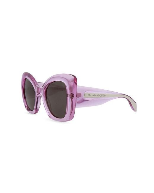 Alexander McQueen Purple 53mm Cat Eye Sunglasses