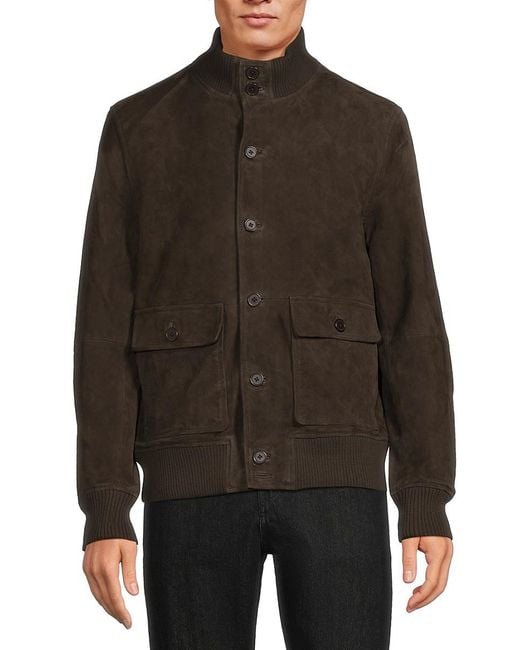 Slate Stone Brown Suede Jacket for men