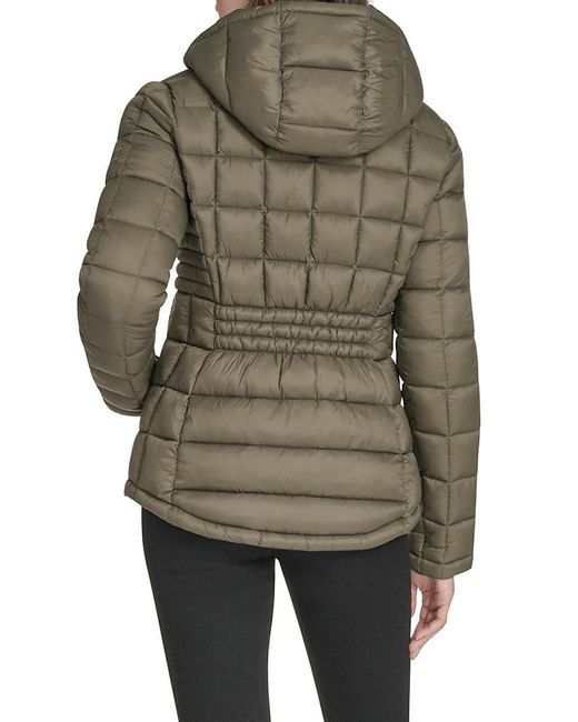 Tommy Hilfiger Brown Hooded Packable Puffer Jacket