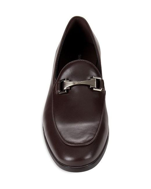 Saks Fifth Avenue Black Daniel Leather Bit Loafers for men