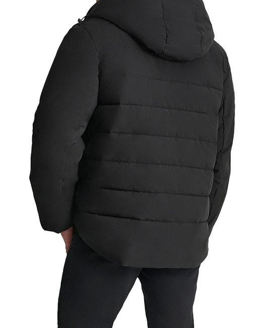 DKNY Black Hooded Regular-Fit Jacket for men