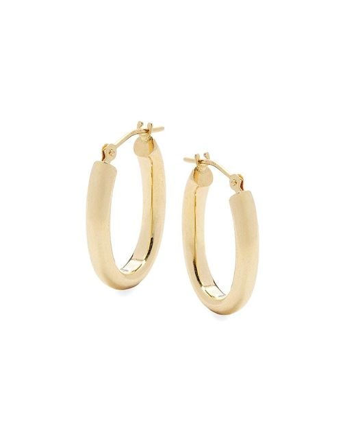 Saks Fifth Avenue White 14K Hoop Earrings