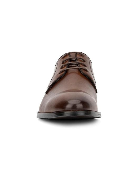 Vintage Foundry Black Elias Leather Derby Shoes for men