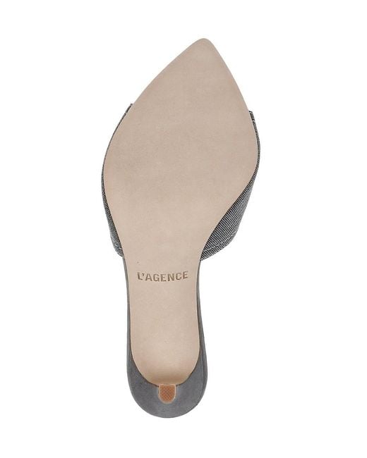 L'Agence Gray Lolita 85Mm Leather Mules