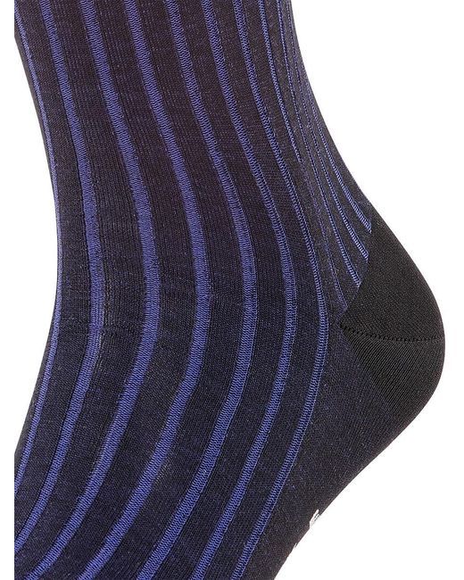 Falke Black Striped Shadow Socks for men