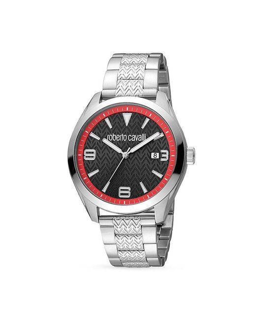 Roberto Cavalli White 42mm Stainless Steel Bracelet Watch for men