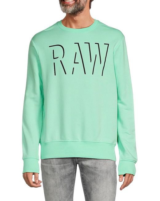 G-Star RAW Green Logo Sweatshirt for men