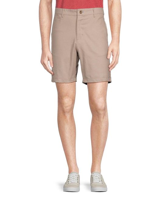 Tailorbyrd Natural Flat Front Shorts for men