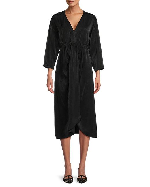 DKNY Black Drape Dolman Sleeve Dress
