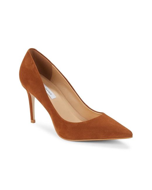 Saks Fifth Avenue Point Toe Suede Pumps in Metallic Lyst UK