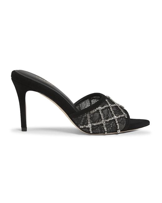 L'Agence Black Fernande 85Mm Embellished Stiletto Heel Mules