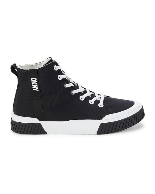 St. John Dkny Colorblock Logo High Top Sneakers in Black for Men