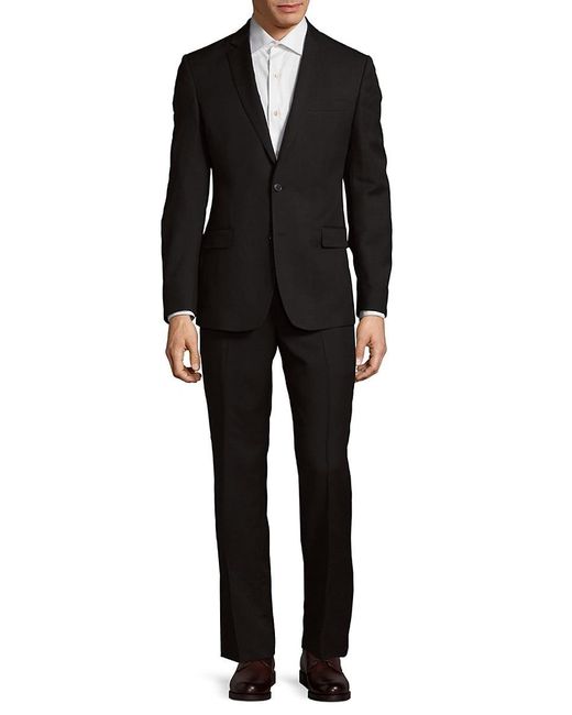 Versace Black Two-button Wool Suit for men