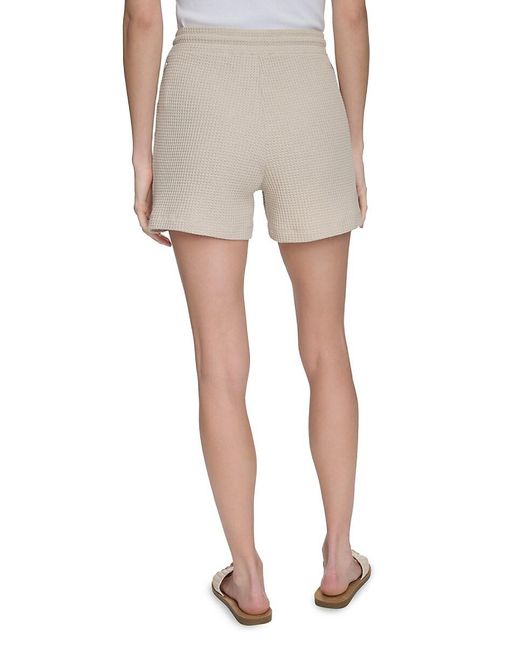 Andrew Marc Natural Waffle Knit Shorts