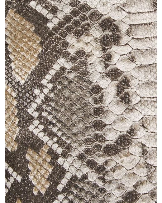 Walter Baker Gray Callie Snakeskin Print Leather Shoulder Bag