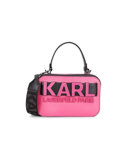 Karl Lagerfeld Simone Logo Camera Bag in Pink Lyst