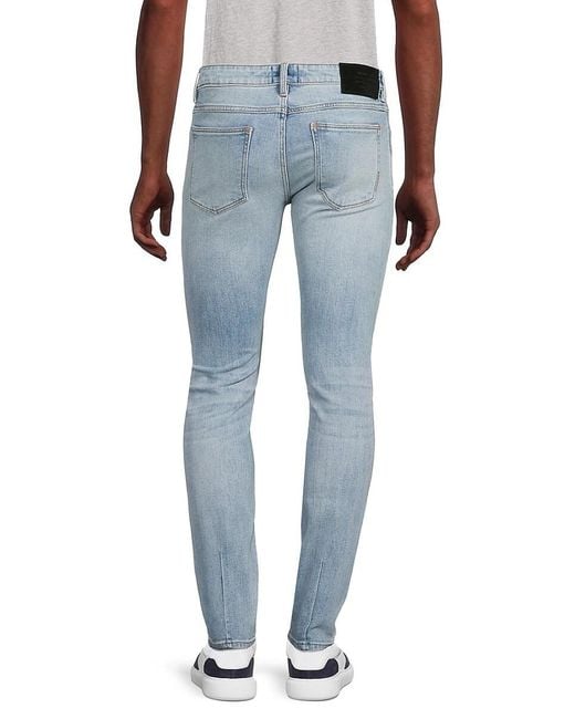 Neuw Blue Iggy Skinny Fit Faded Jeans for men
