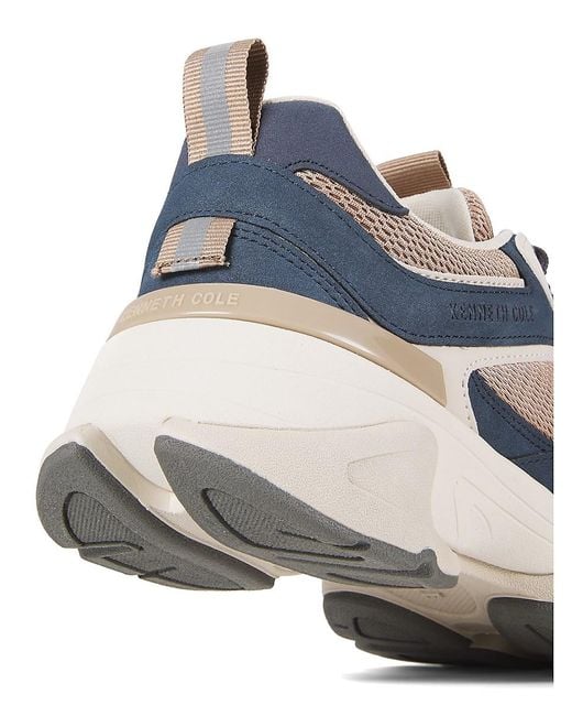 Kenneth Cole Blue Alder Colorblocked Low-Top Sneakers for men