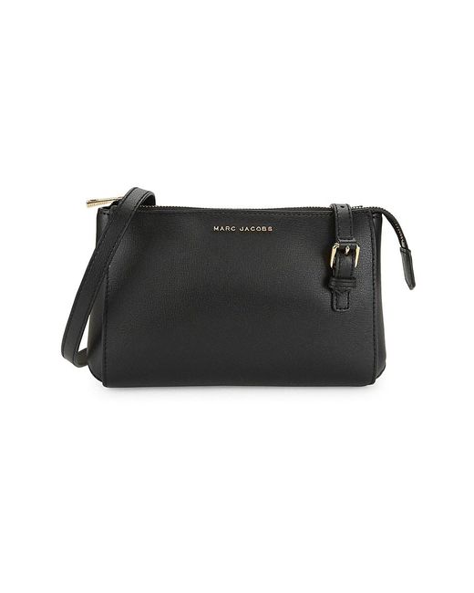 Cross body bags Marc Jacobs - Snapshot small black leather bag - M0014146002