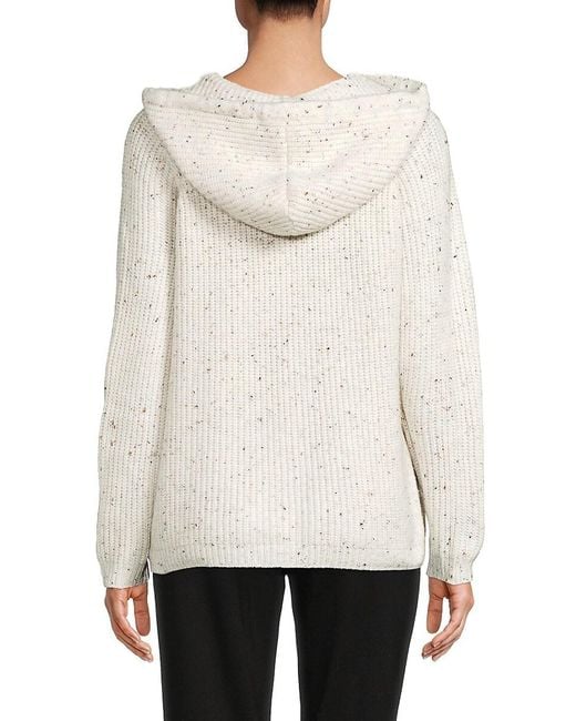 Calvin Klein White Fleck Raglan Sleeve Hoodie