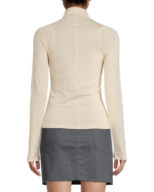 Rag & Bone White Sasha Paneled Longsleeve Top