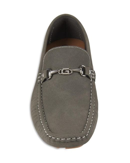 Guess Gray Mansto Logo Loafers for men