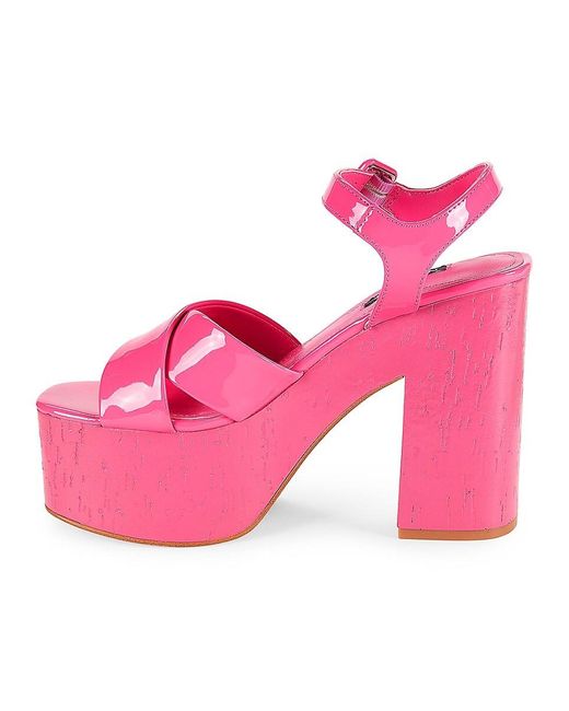Nine West Pink Rilay Open Toe Platform Sandals