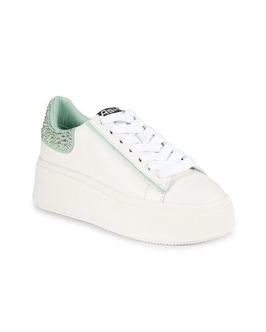 Ash Natural Move Strass Leather Platfrom Sneakers