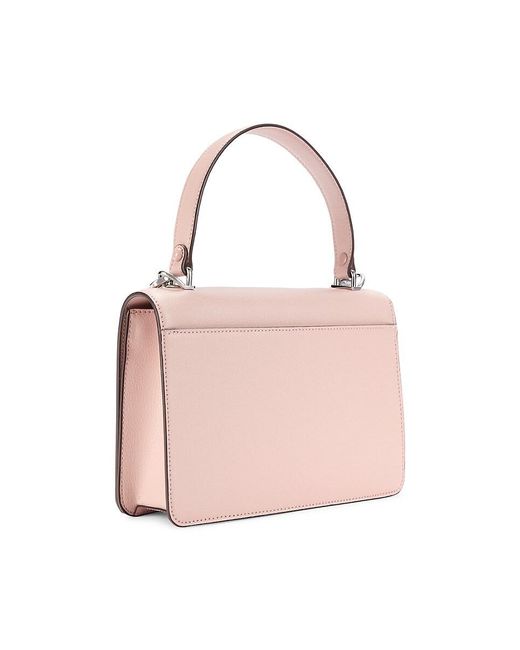 Karl Lagerfeld Pink Simone Leather Two Way Top Handle Bag