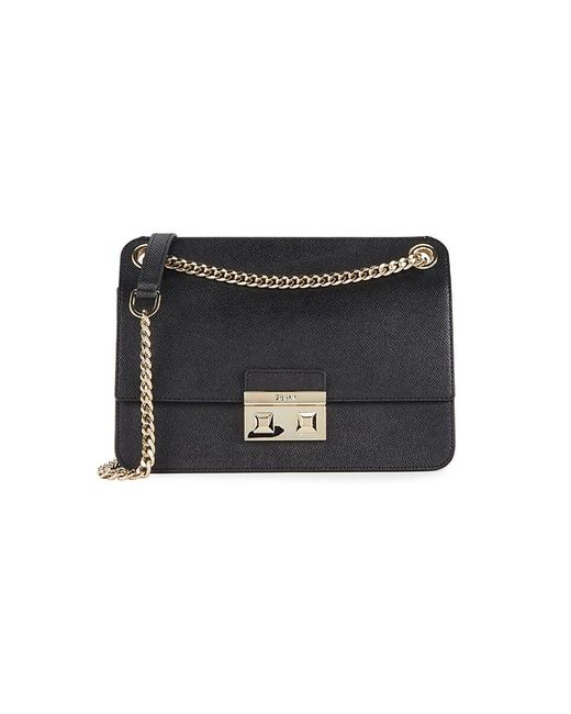 Furla Black Bella Leather Crossover Bag