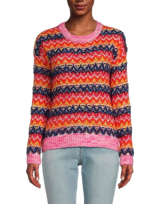 Lisa Todd Red Drop Shoulder Wool Blend Sweater