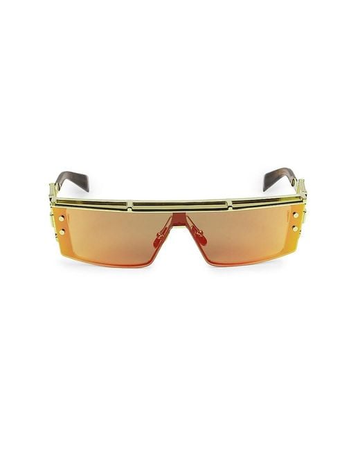 Balmain Yellow 75Mm Solid Shield Sunglasses