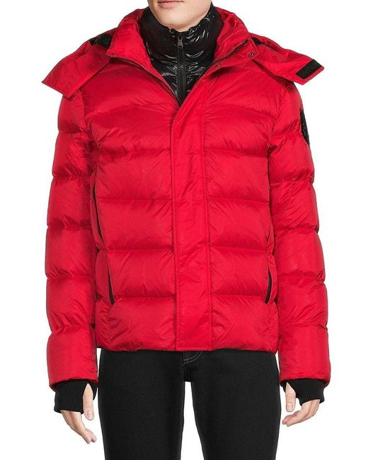 Pajar Two Tone Down Puffer Jacket in Red for Men | Lyst