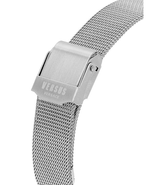 Versus  Blue Brick Lane Mesh 34mm Stainless Steel Bracelet Watch