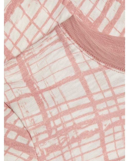 ATM Red Crosshatch Schoolboy Slub Cotton T-Shirt