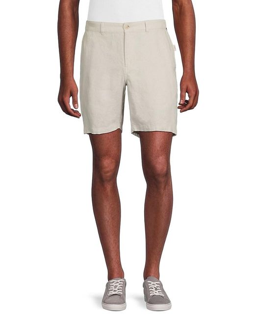 Onia Natural Solid Linen Shorts for men