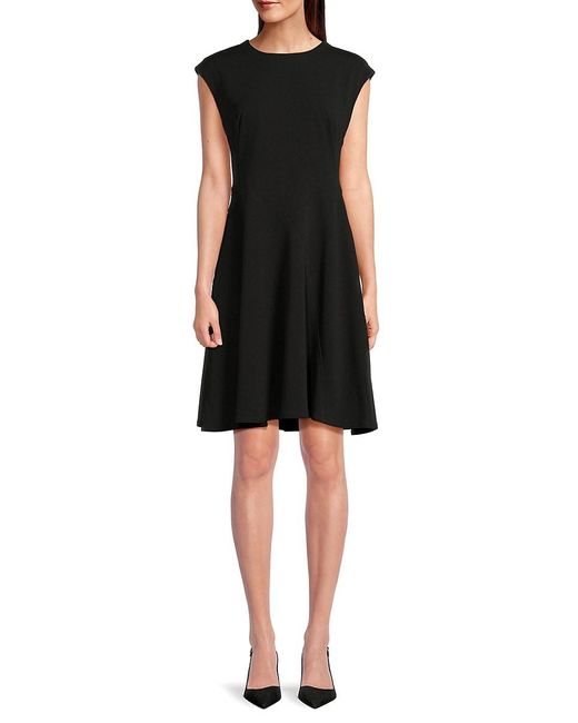 Calvin Klein A Line Mini Dress in Black Lyst