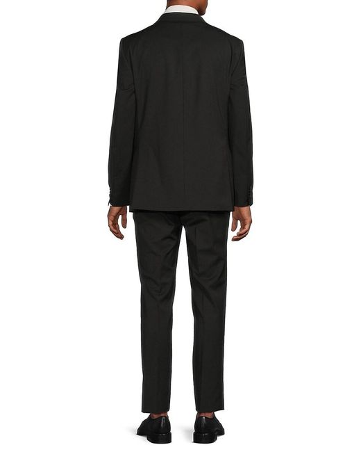 Tommy Hilfiger Black Wool-Blend Two-Button Suit for men