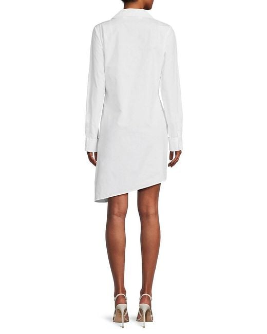 Off-White c/o Virgil Abloh White Asymmetric Mini Shirtdress