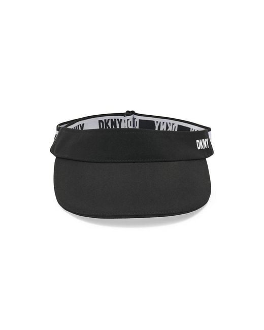 DKNY Black Logo Tennis Visor