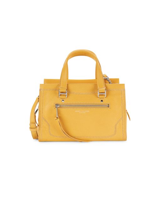 Marc Jacobs Cruiser Pebbled Leather Satchel in Yellow | Lyst