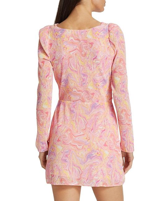 LoveShackFancy Pink Nanita Marble Cut Out Minidress