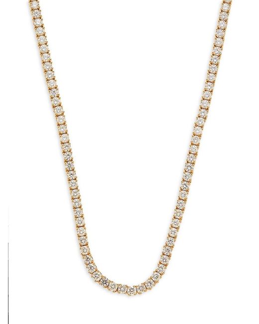 Saks Fifth Avenue Metallic 14k Yellow Gold & 15.12 Tcw Lab Grown Diamond Tennis Necklace