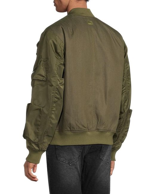 G-Star Green Utilitarian Bomber Jacket for men